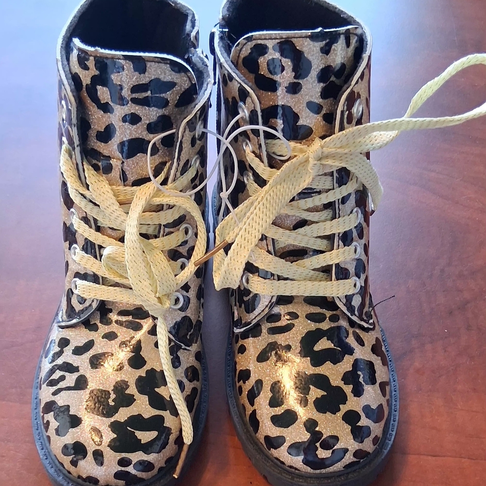 Leopard Print Kids Boots